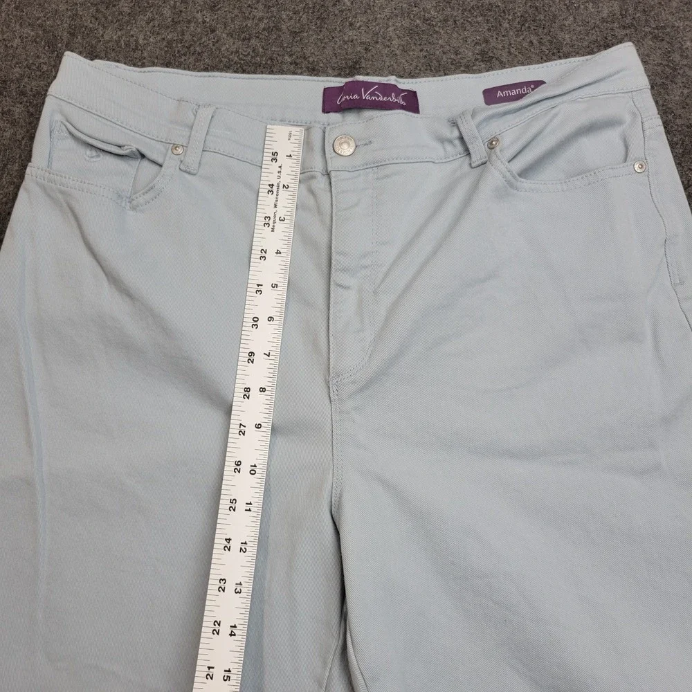 Gloria Vanderbilt Jeans Womens 16 Blue Stretch Streetwear Straight Leg Amanda